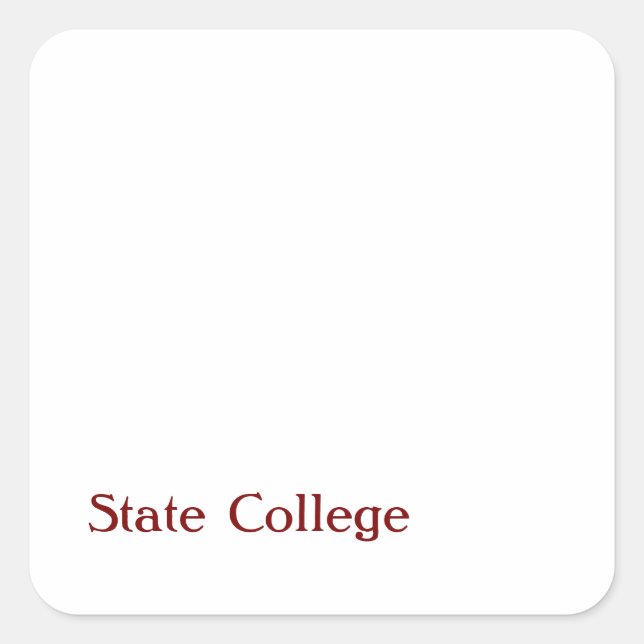 Create Your Own Square Sticker (Front)