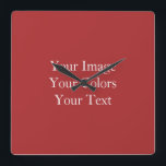 Create Your Own Square Wall Clock<br><div class="desc">Create your own custom colour wedding ceremony and reception supplies,  decorations,  favours and invitations,  personalised jewellery and more!</div>