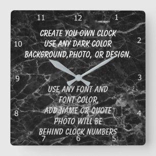 CREATE YOUR OWN SQUARE WALL CLOCK