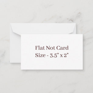 Create Your Own Squared 3.5" x 2" Flat Card