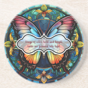 Create Your Own Stained Glass Colourful Butterfly Coaster