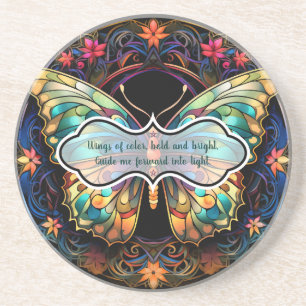 Create Your Own Stained Glass Enchanted Butterfly Coaster