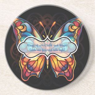 Create Your Own Stained Glass Fantasy Butterfly Coaster