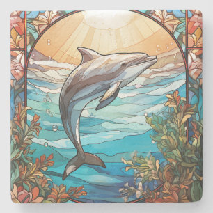 Create Your Own Stained Glass Look Noonday Dolphin Stone Coaster