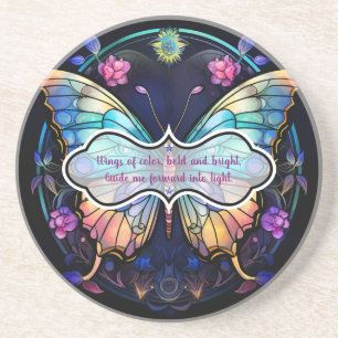 Create Your Own Stained Glass Morning Butterfly Coaster