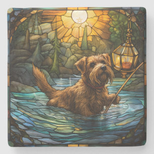 Create Your Own Stained Glass Style Dog Stone Coaster
