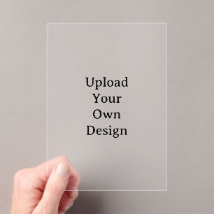 Create Your Own Standard (15 mil) 5" x 7" Clear Acrylic Invitations