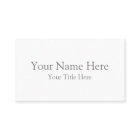 Create Your Own Standard Business Card