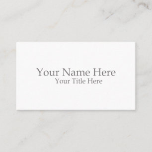 Create Your Own Standard Business Card