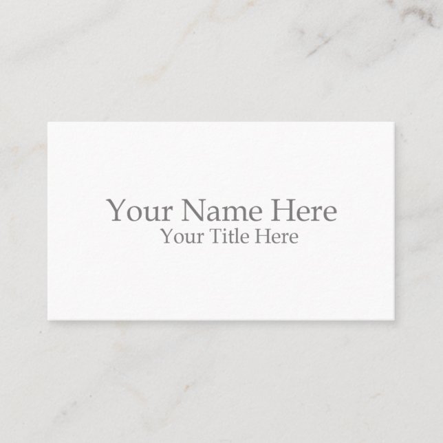 Create Your Own Standard Business Card (Front)