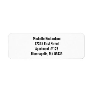 Create Your Own Standard Return Address Labels