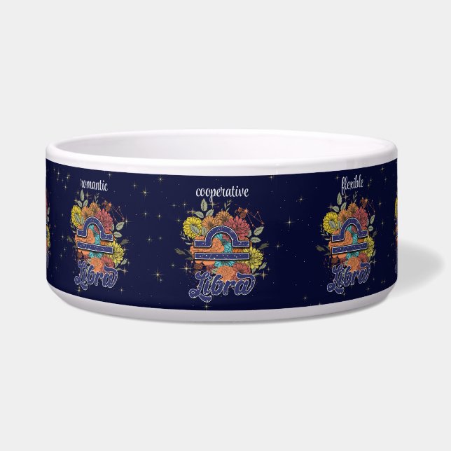 Create Your Own Starry Floral Libra Zodiac (Front)