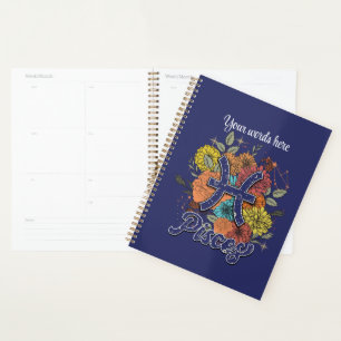Create Your Own Starry Floral Pisces Zodiac Planner