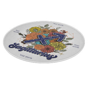 Create Your Own Starry Floral Sagittarius Cutting Board