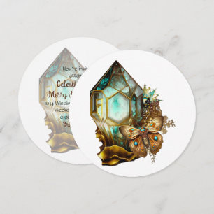 Create Your Own Steampunk Butterfly Crystal Invitation