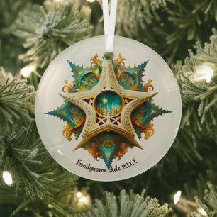 Create Your Own Steampunk Castle Snowflake Yule Glass Tree Decoration