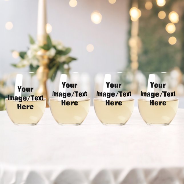 Create Your Own  Stemless Wine Glass (Insitu (Wedding))