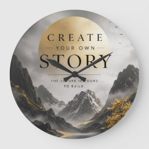 Create Your Own Story Inspirational Large Clock