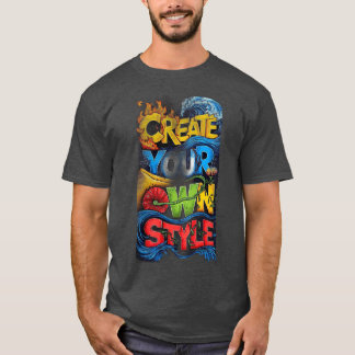 Create Your Own Style – Inspiring Typography Art T-Shirt