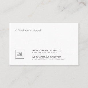 Create Your Own Stylish Company Plain With Logo Business Card