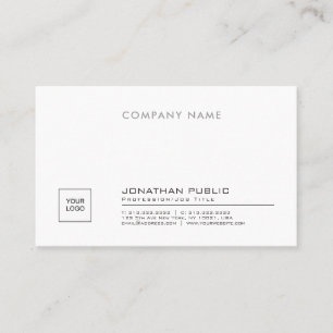 Create Your Own Stylish Company Plain With Logo Business Card