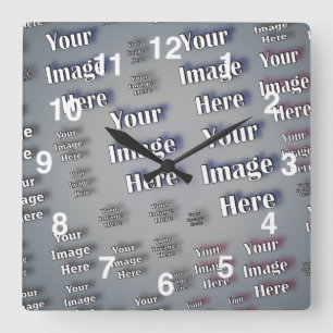 Create Your Own Stylish Image Template Square Wall Clock