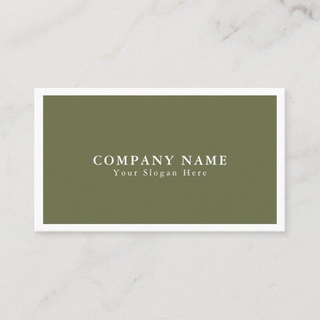 Create Your Own Stylish Modern Simple Plain Business Card (Front)