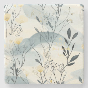 Create Your Own Summer Hills Floral Minimilist Stone Coaster