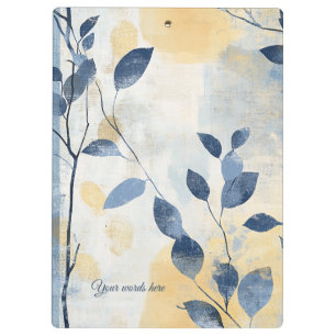 Create Your Own Sunny Blue Leaves Minimilist Clipboard