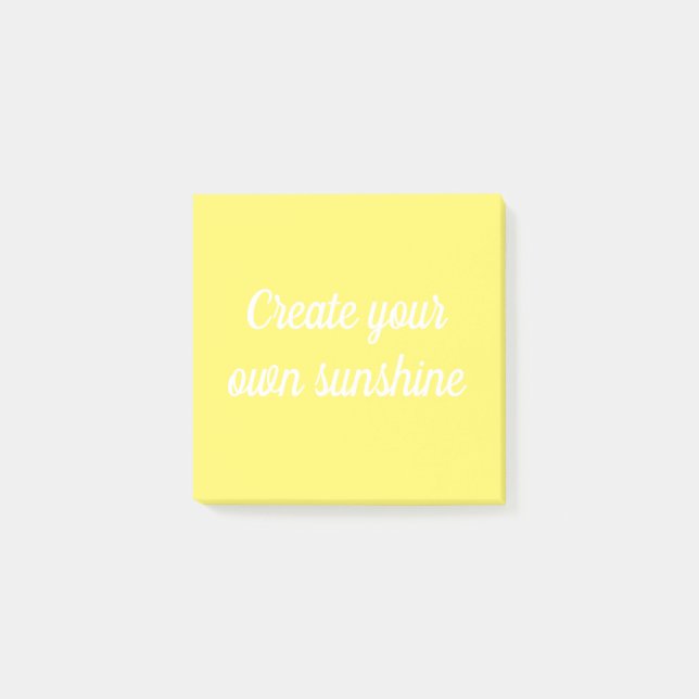 Create your own sunshine cute yellow post-it notes (Front)