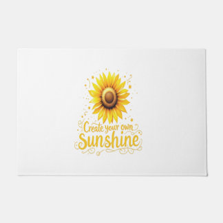 Create Your Own Sunshine - Motivational Sunflower Doormat