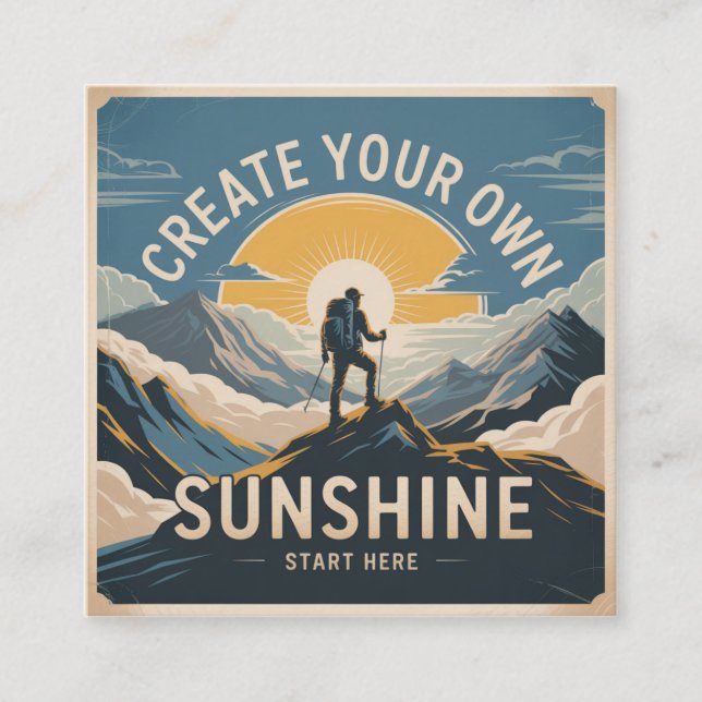Create Your Own Sunshine Square Business Card (Front)