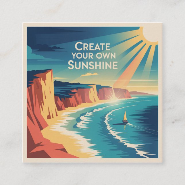 Create Your Own Sunshine Square Business Card (Front)