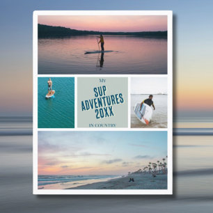 Create your own SUP paddling summer photo Postcard