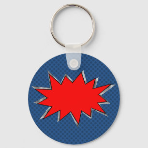 Create Your Own Superhero Onomatopoeias! POW! Key Ring