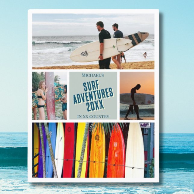 Create your own surf surfing summer photo Postcard (Creator Uploaded)
