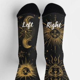 Create Your Own Surreal Celestial Moon & Stars Socks