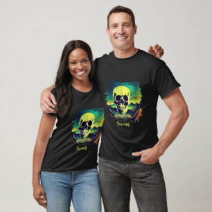 Create Your Own Surreal Glowing Skull Landscape T-Shirt