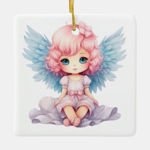 Create Your Own Sweet Christmas Angel Ceramic Ornament