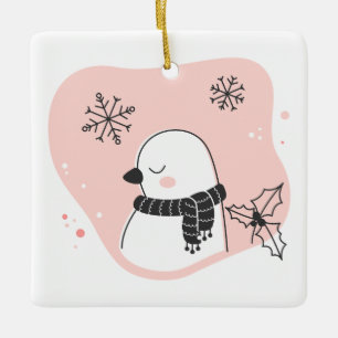 Create Your Own Sweet Turtle Dove Christmas Ceramic Ornament