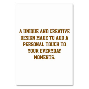 Create Your Own Table Card