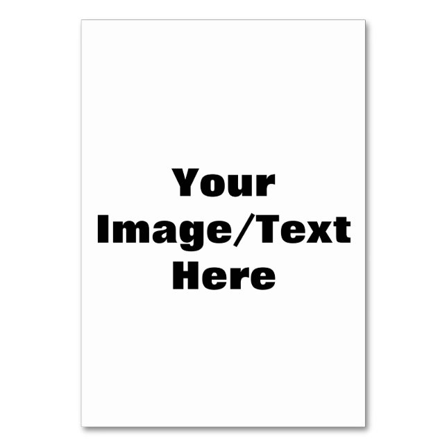 Create Your Own  Table Number (Front)