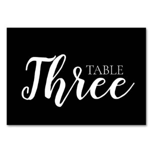 Create Your Own - Table Three Table Number