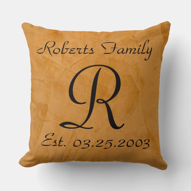 Create Your Own Tanned Faux Leather Anniversary Cushion (Front)