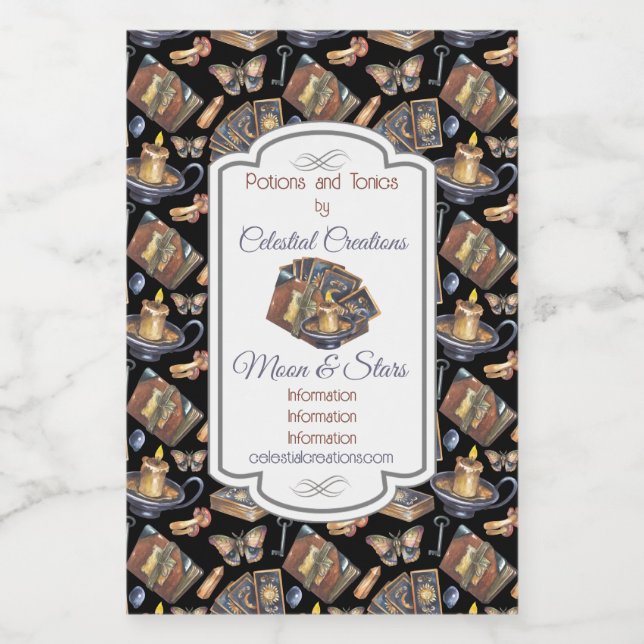Create Your Own Tarot Magic Wine Label (Single Label)