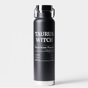 Create Your Own Taurus Gift Zodiac Astrology Witch Water Bottle