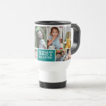 Create Your Own Teal Best Dad Ever 10 Photo  Travel Mug<br><div class="desc">Photo Collage Mug - A special gift for dad personalised with 10 favourite pictures of happy memories with kids.</div>