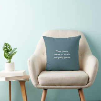 Create Your Own Teal Blue Minimalist Modern Luxury Cushion