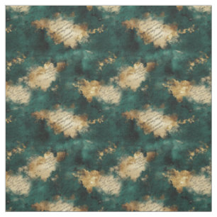 Create Your Own Teal Gold Mysterious Notes Black Fabric