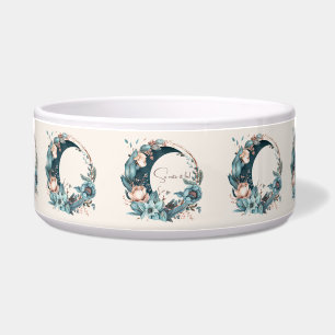 Create Your Own Teal & Peach Floral Moon